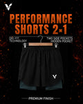 performance shorts 2x1 olive