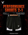 performance shorts 2x1 white