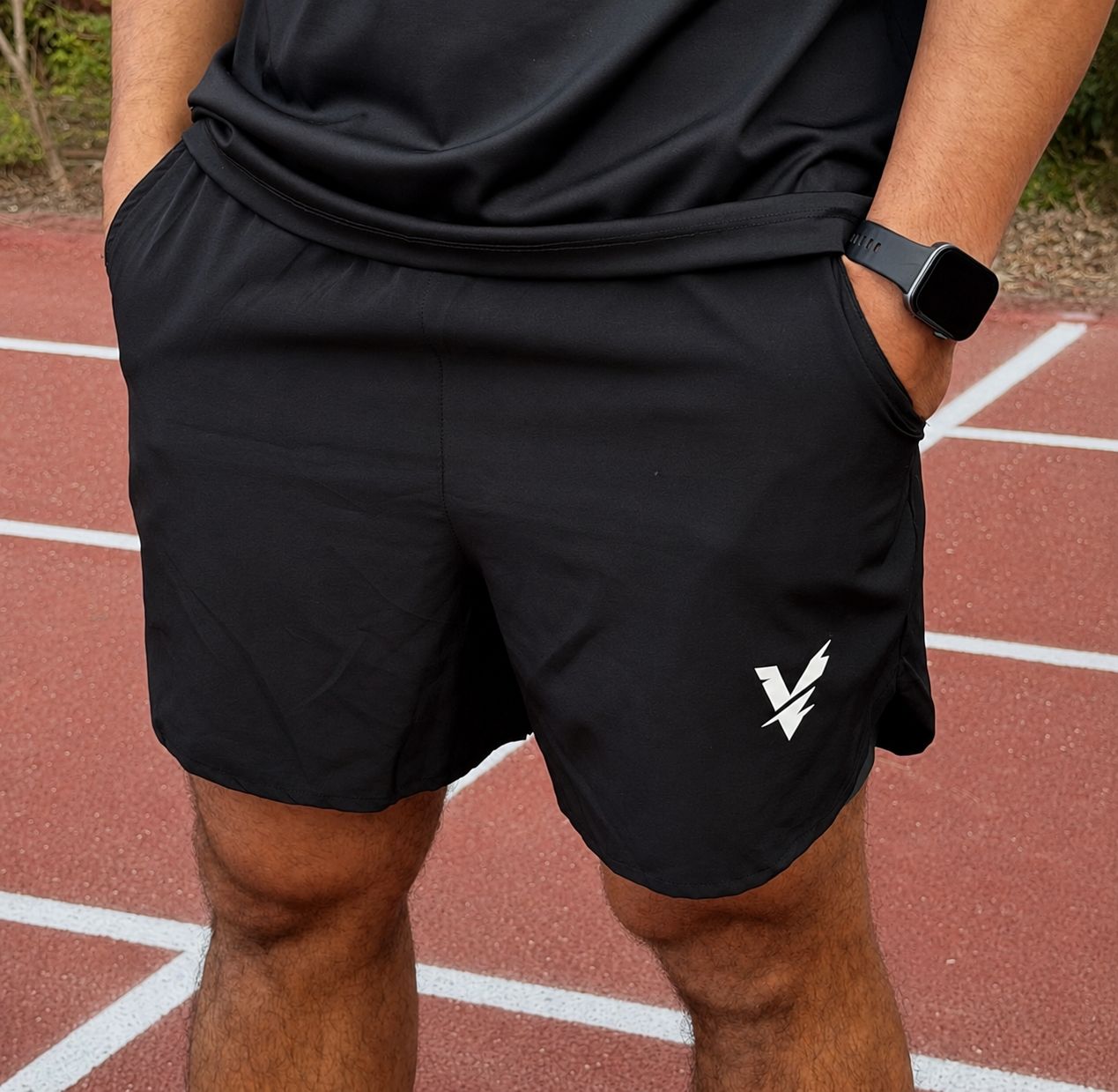 performance shorts 2x1 white